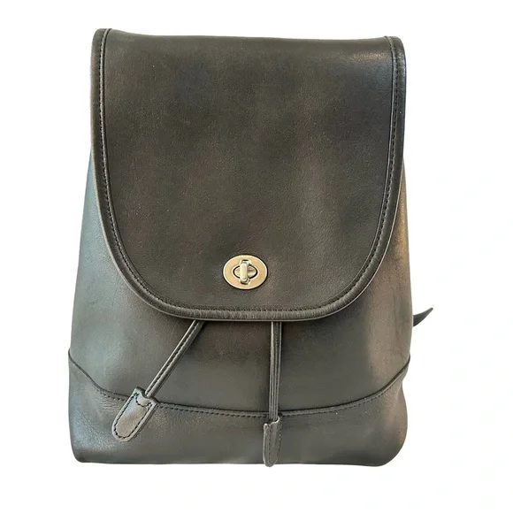 Vintage Coach Daypack Black and Nickel - Picture 1 of 13